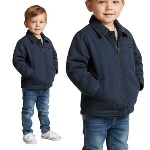 The Children's Place Navy Blue Jacket Kids Size 3T Blue Fleece Lining